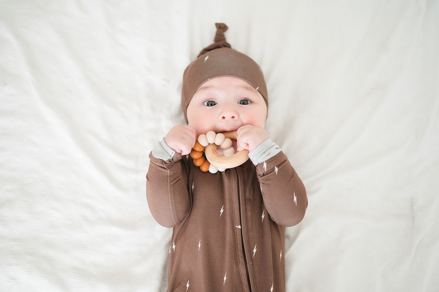 Zipper Romper - Brown Lightning - Harp Angel Boutique