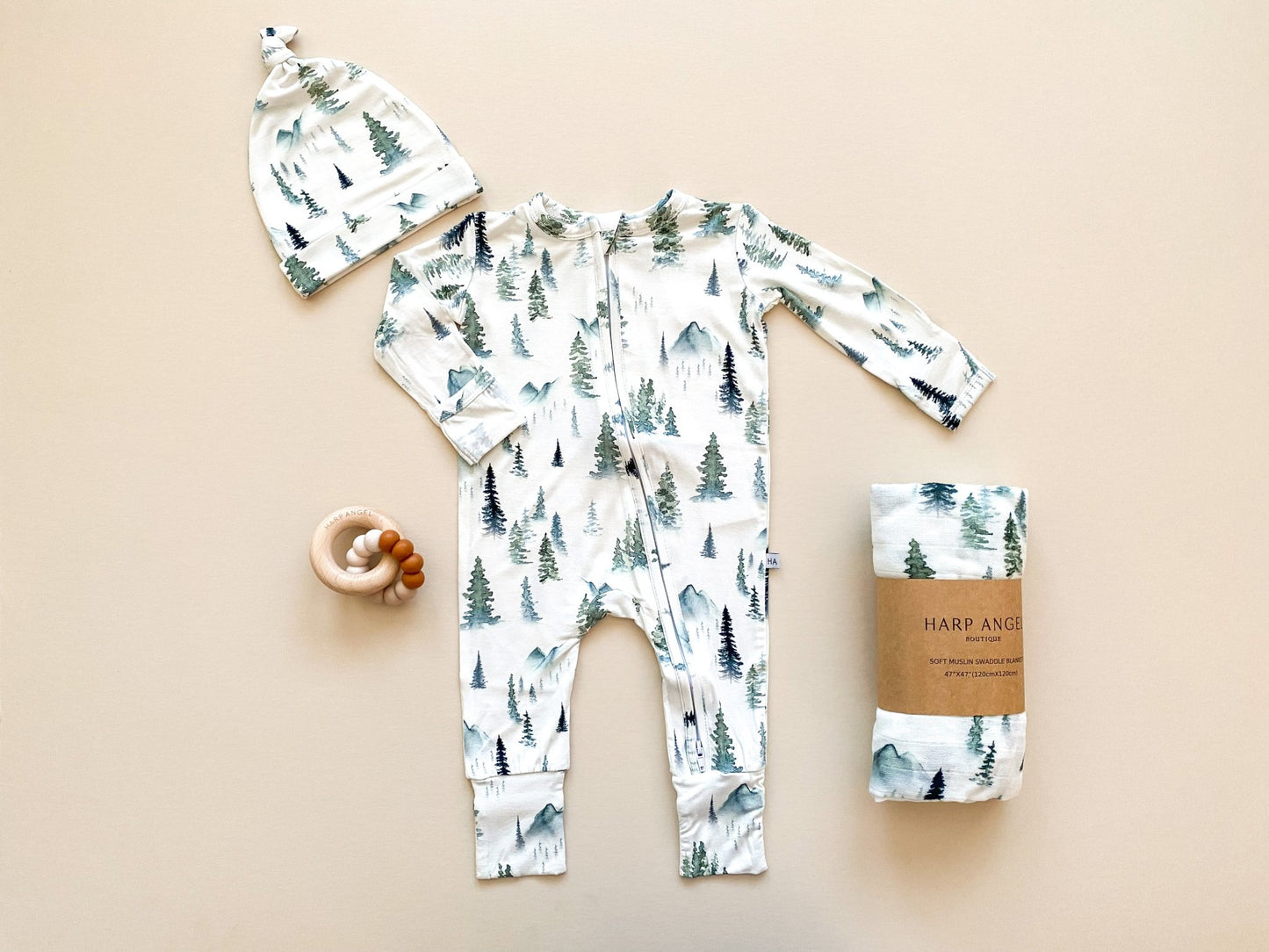 Zipper Romper - Forest Green - Harp Angel Boutique